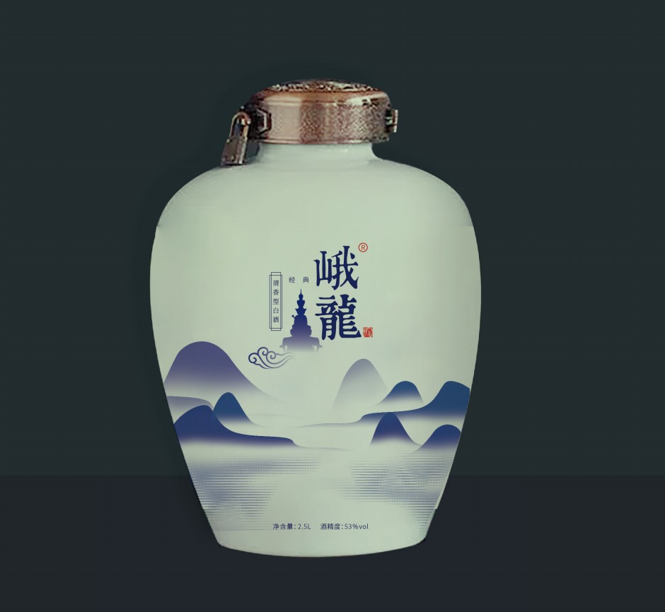 峨龍白酒瓶型設計