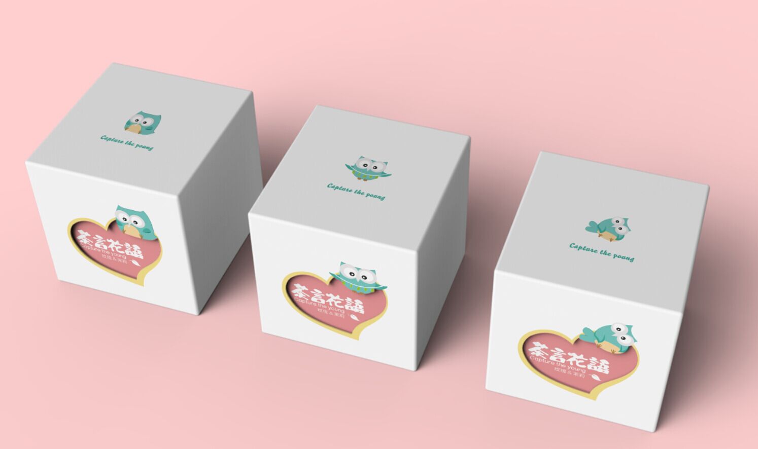 茶言花语饮品包装盒设计